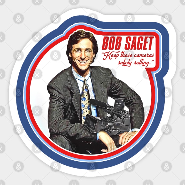Retro Bob Saget 90s Style AFV Tribute Sticker by darklordpug